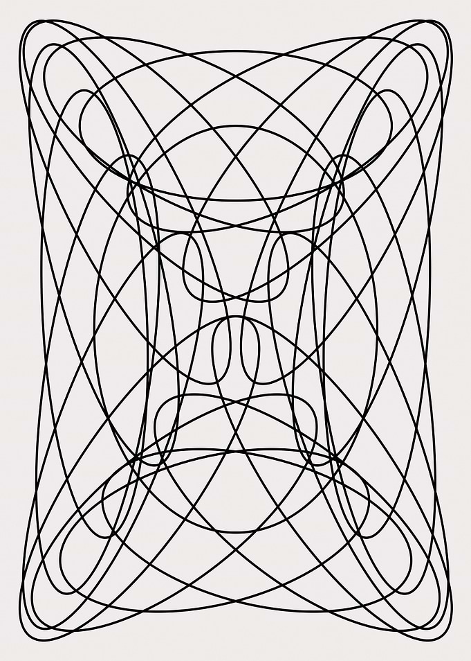 Abstract Geometric Line Art Pattern