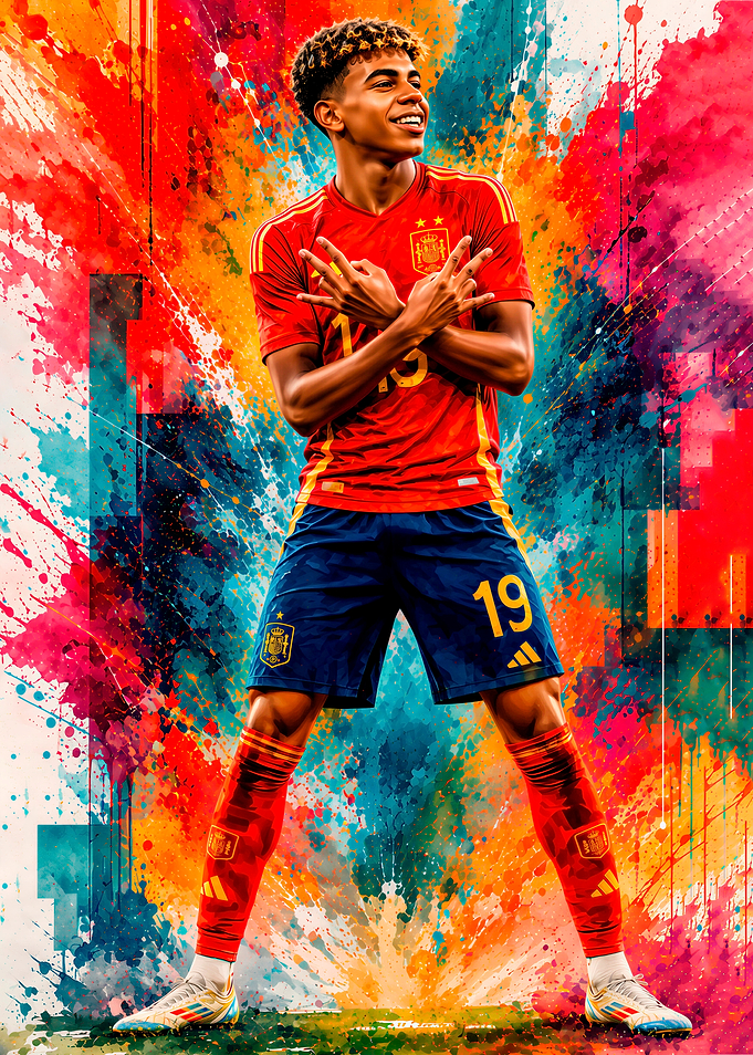 Lamine Yamal Spain Soccer Art