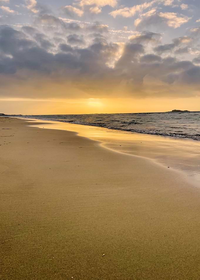 Golden Sunset Over Whiterocks Beach Northern Ireland