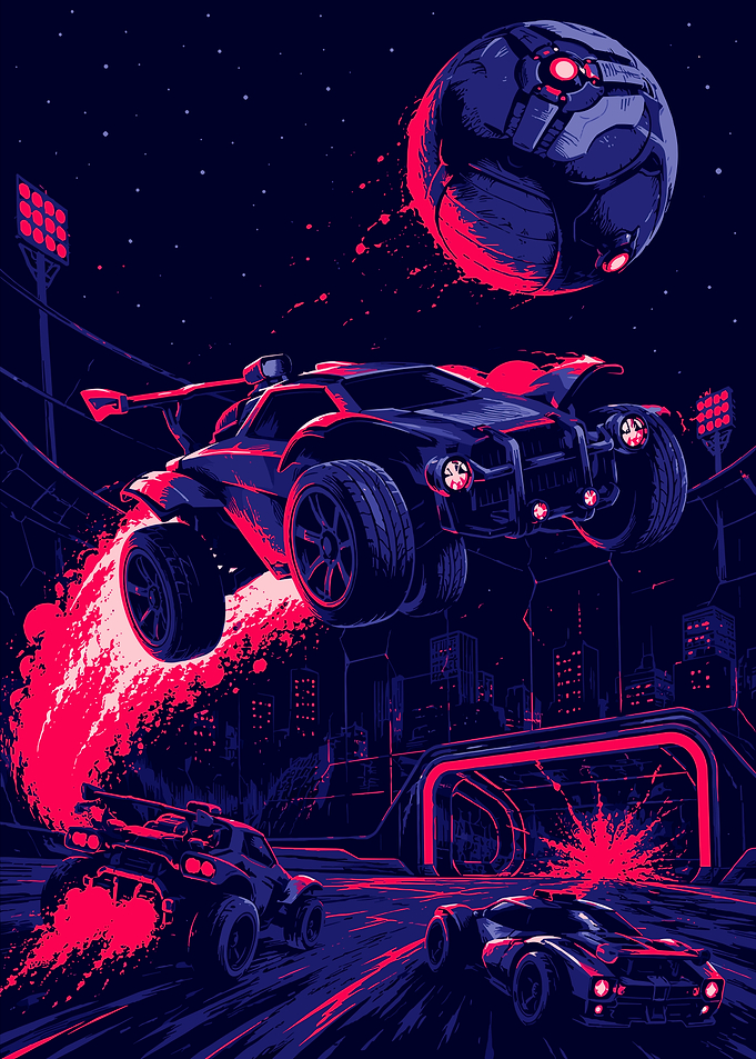 Rocket League Neon Arena Action