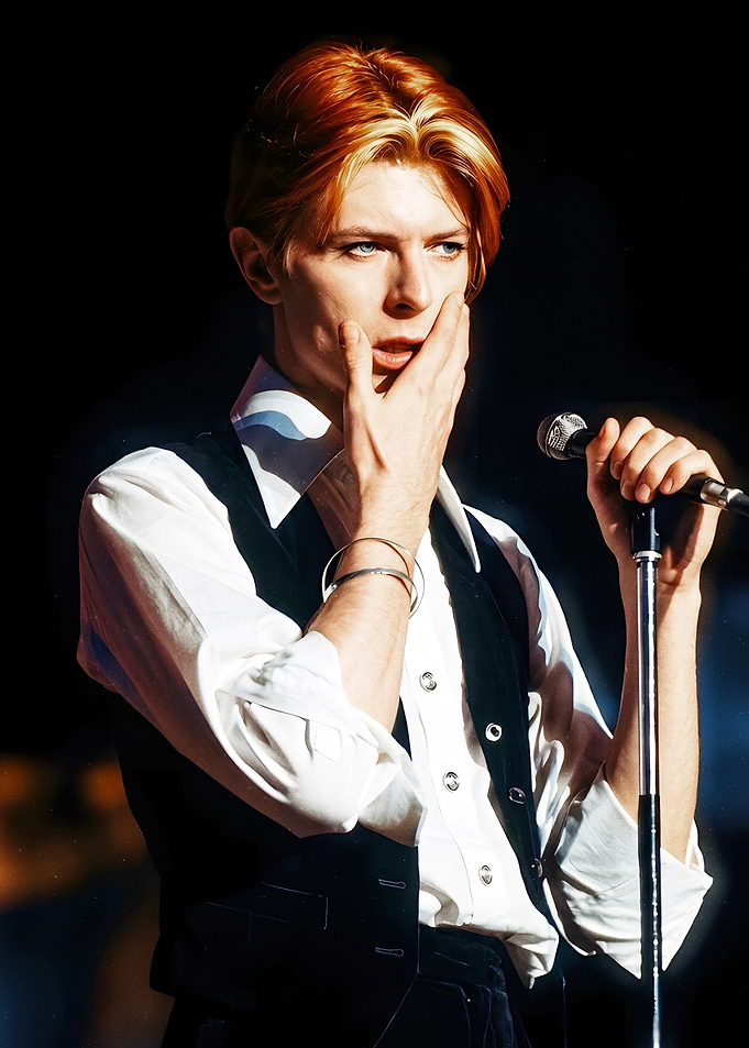 David Bowie Performing on Stage