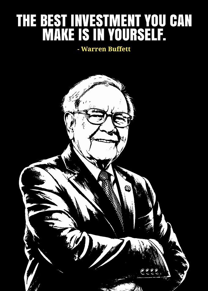 Warren Buffett Inspirational Quote Poster