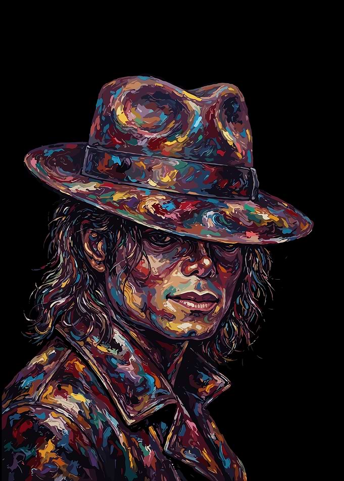 Colorful Impressionist Portrait of Michael Jackson