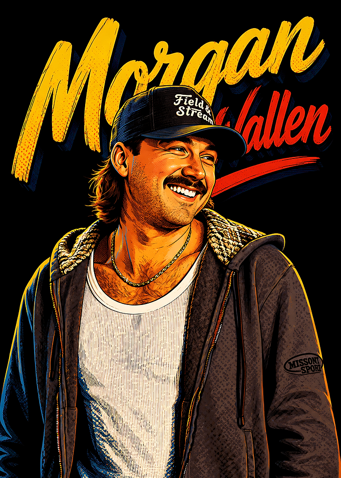 Morgan Wallen Portrait Illustration