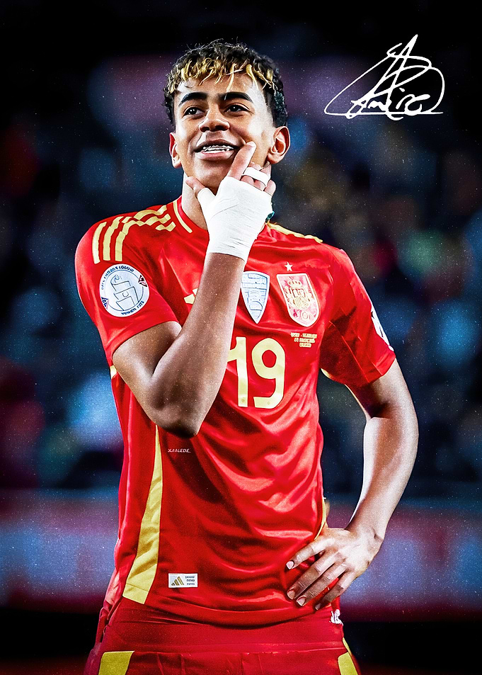 Lamine Yamal Soccer Portrait