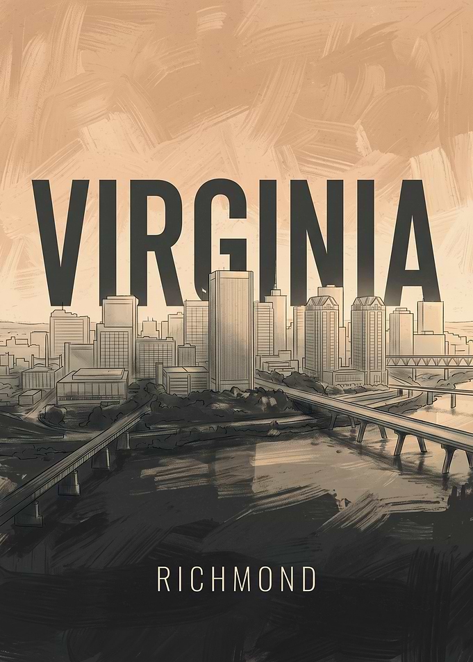 Richmond Virginia Cityscape Poster