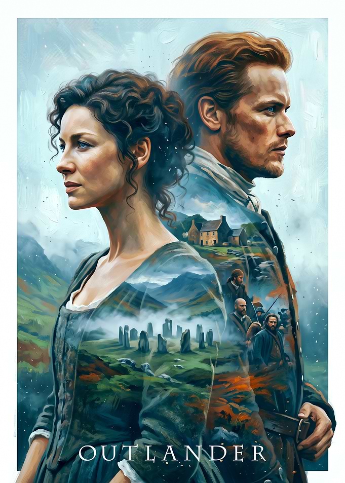 Outlander Double Exposure Art Poster