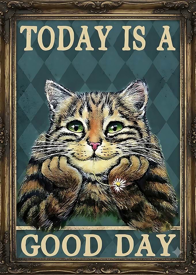 Today Is A Good Day Cat Poster