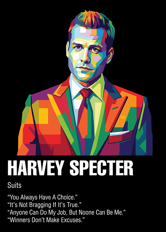 Harvey Specter Pop Art Poster