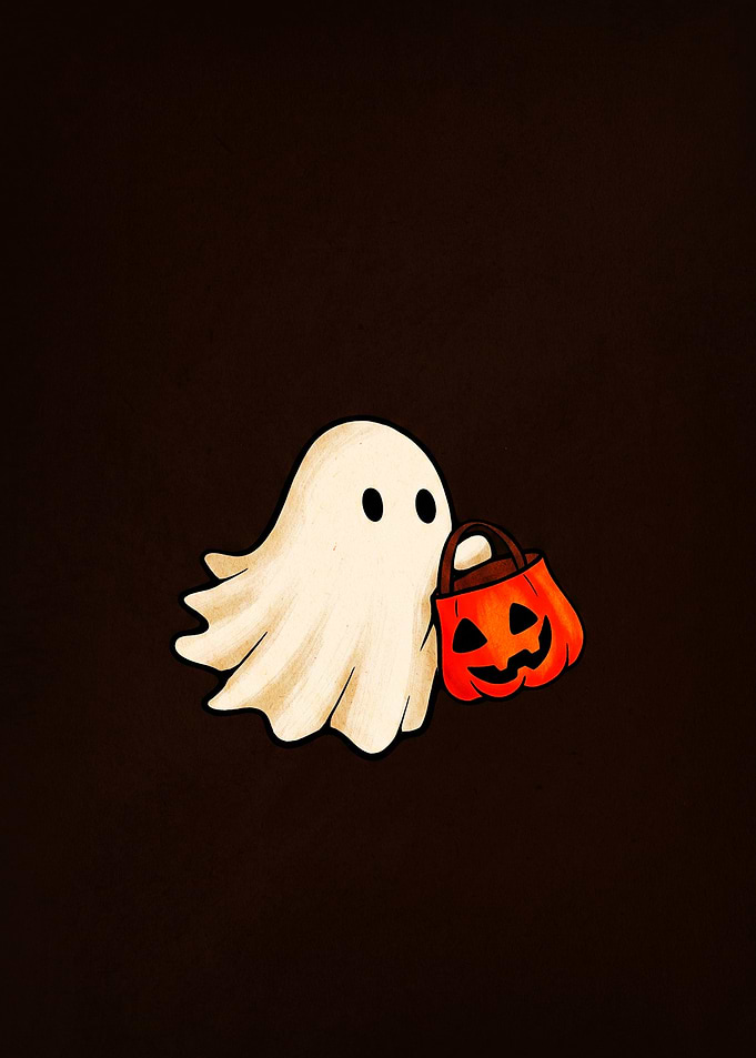 Cute Ghost Trick or Treating