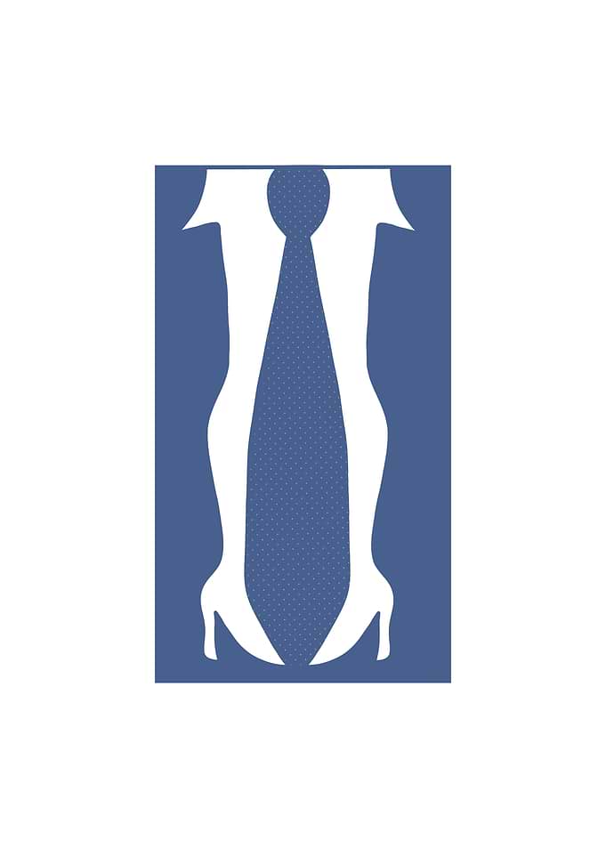 Minimalist Tie and Legs Optical Illusion