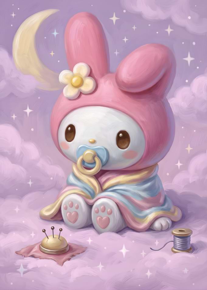 Baby My Melody in Pastel Clouds