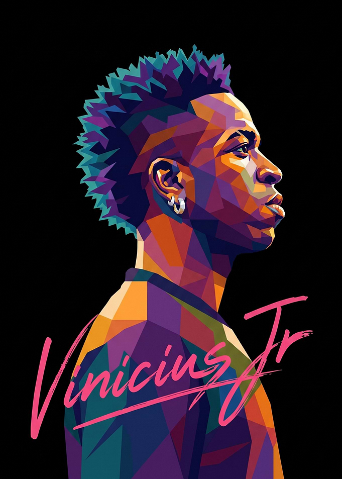 Vinicius Jr Low Poly Portrait