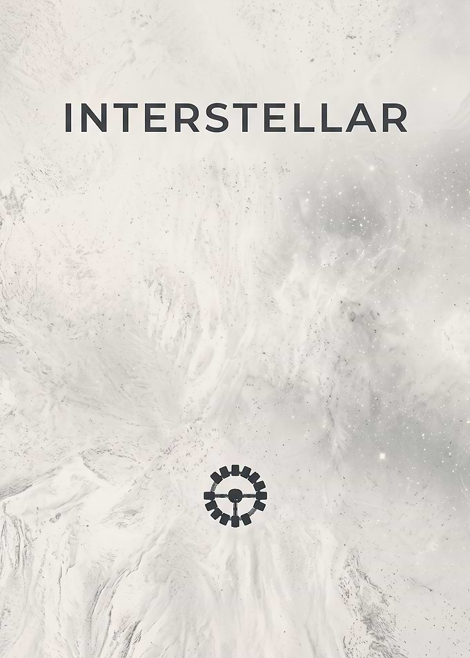Interstellar Minimalist Space Poster