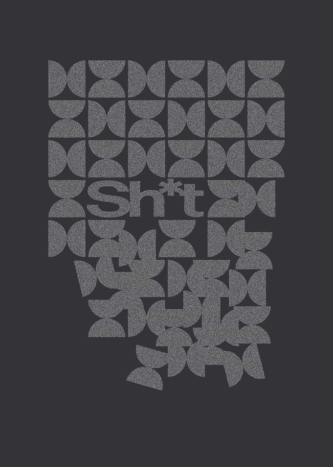 Geometric Pattern Text Art Design