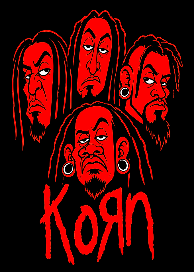 Korn Band Caricature Illustration