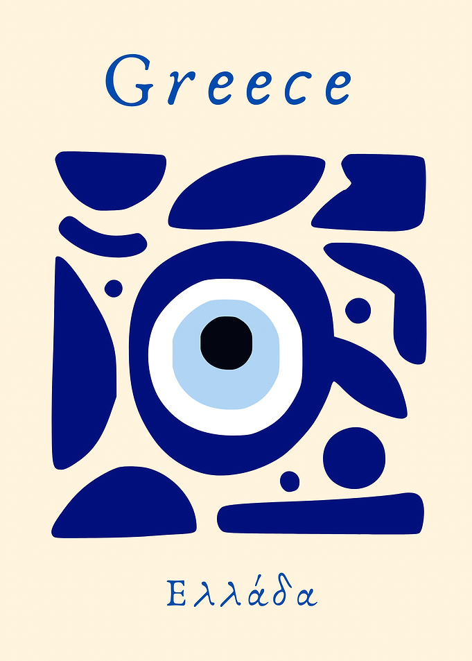 Minimalist Greek Evil Eye Poster