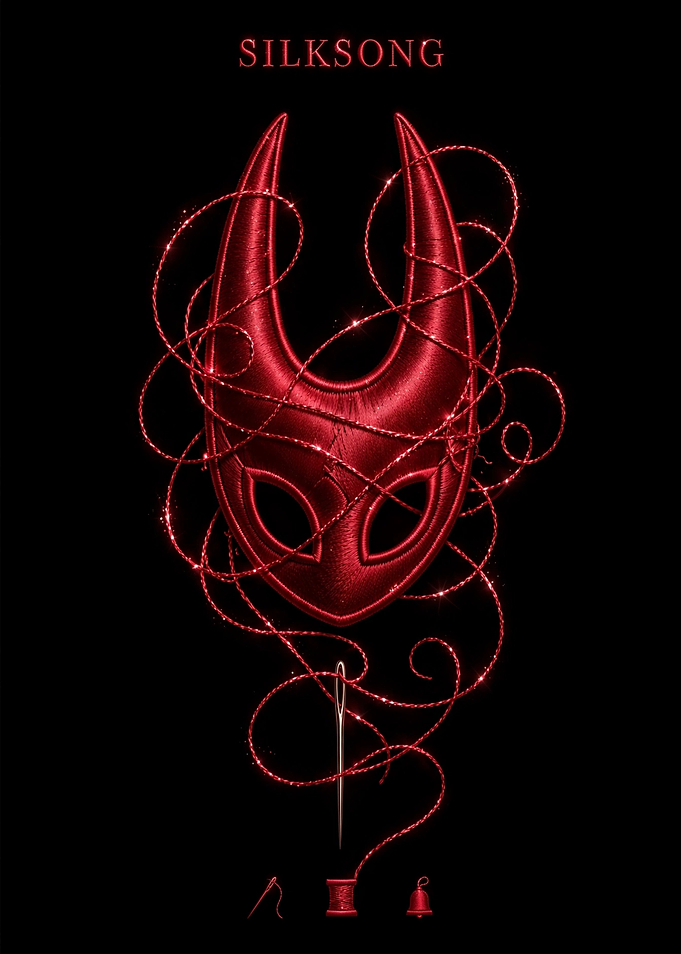 Hollow Knight Silksong Red Mask Poster