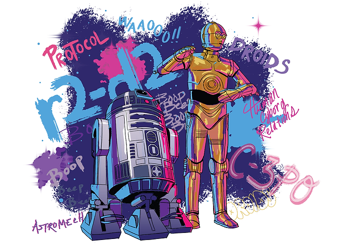 Iconic Droids: Pop Art Galactic Duo