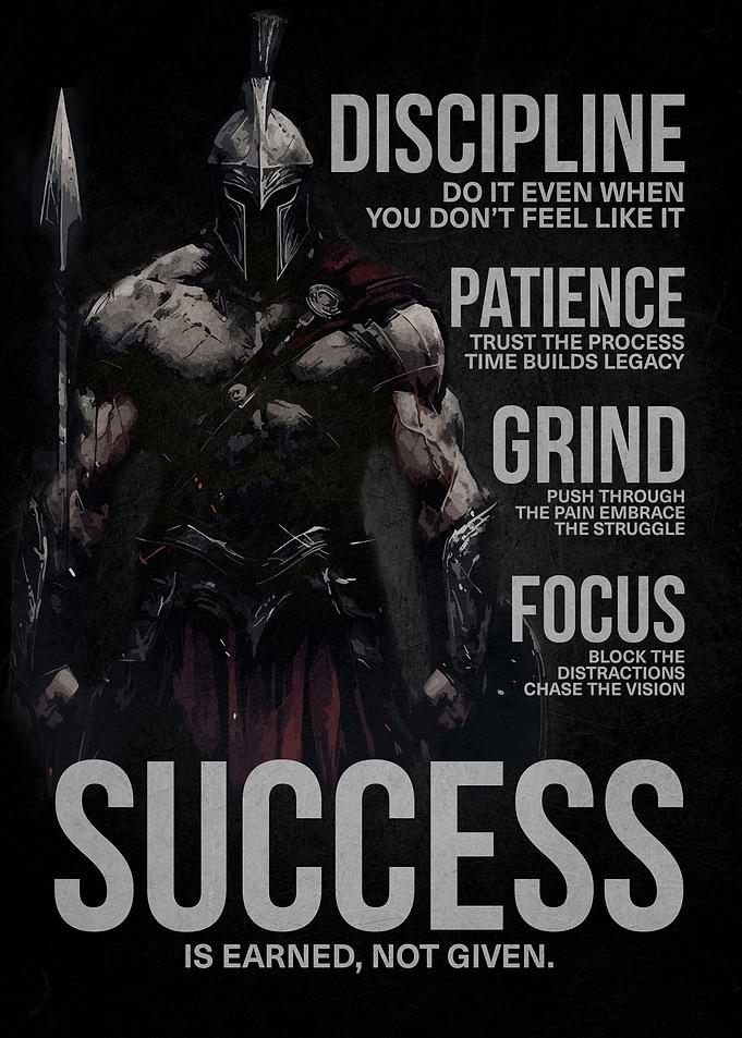 Spartan Warrior Motivational Poster