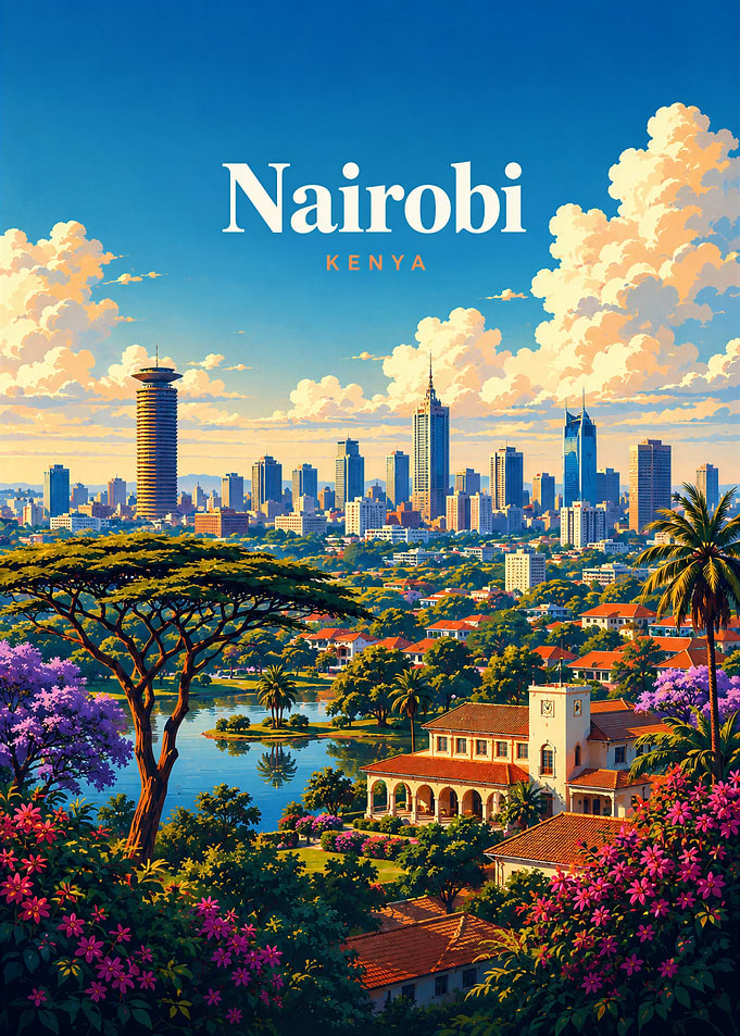 Nairobi Kenya Travel Poster