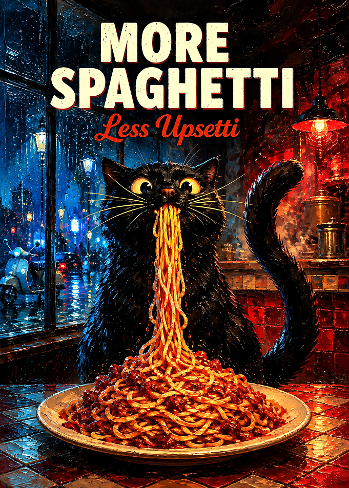 More Spaghetti Less Upsetti Cat