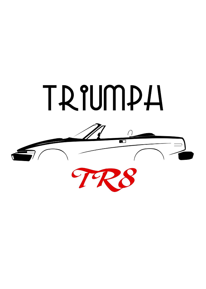 Triumph TR8 Minimalist Car Illustration