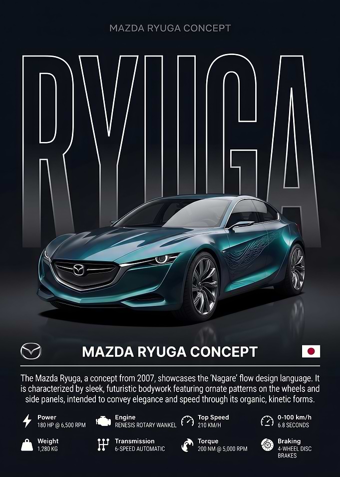 Mazda Ryuga Concept Car Poster