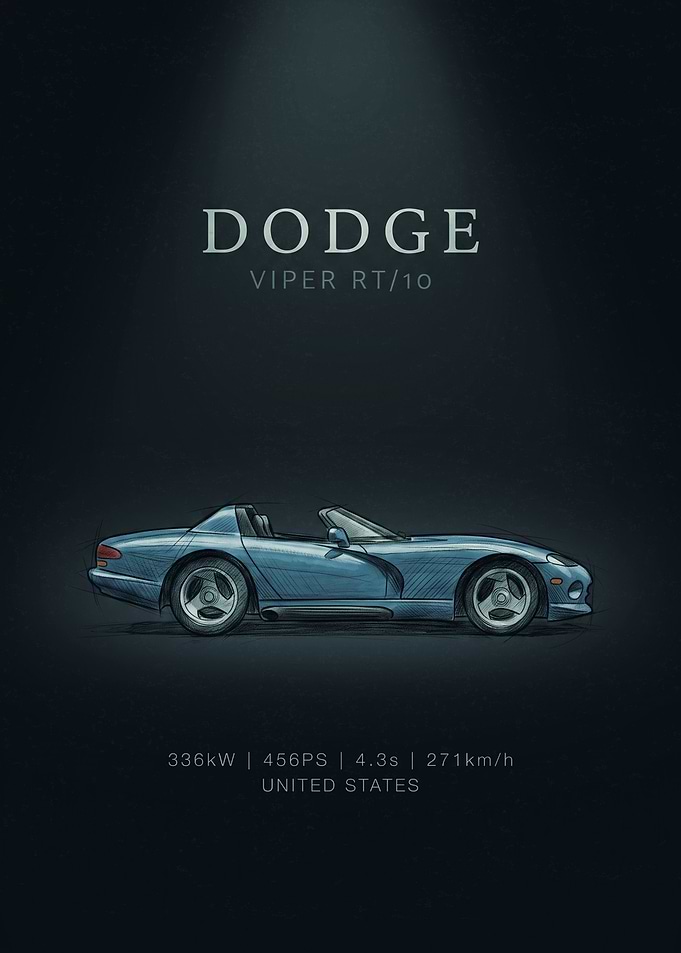 Dodge Viper RT/10 Automotive Poster