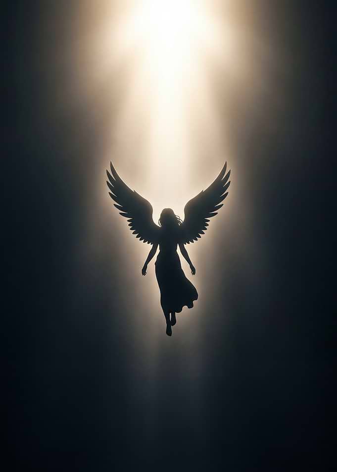 Silhouette of an Angel in Light