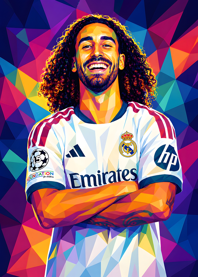 Marc Cucurella Real Madrid Low Poly Art