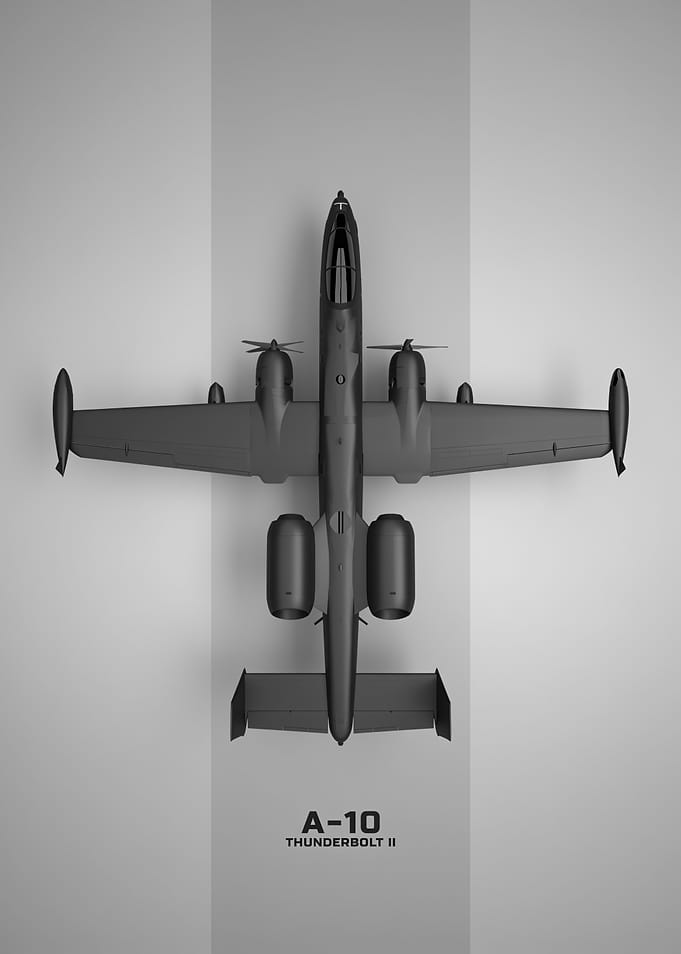 Minimalist A-10 Thunderbolt II Poster
