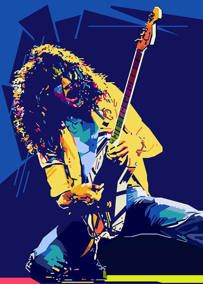 Eddie Van Halen Pop Art Portrait