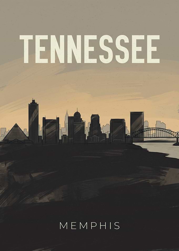 Memphis Tennessee Skyline Poster