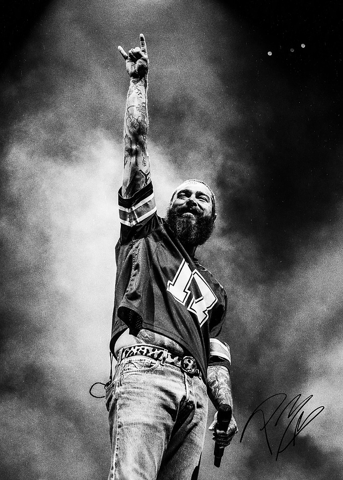 Post Malone Concert Performance Portrait