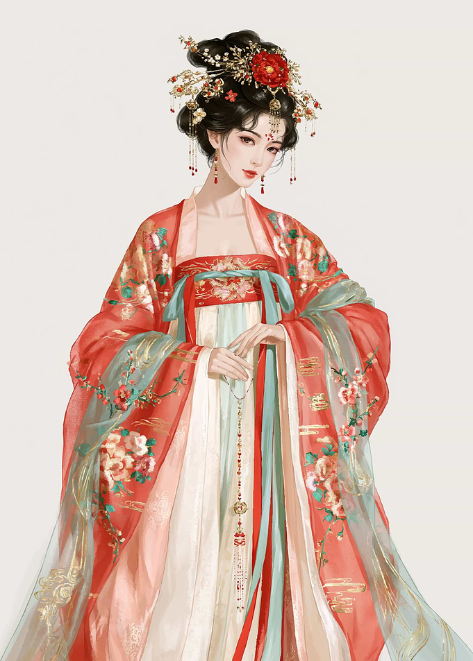 Elegant Traditional Chinese Hanfu Portrait