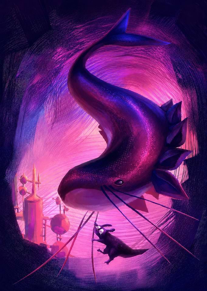 Cosmic Whale and Small Creature