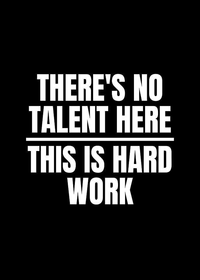 Inspirational Hard Work Quote Poster