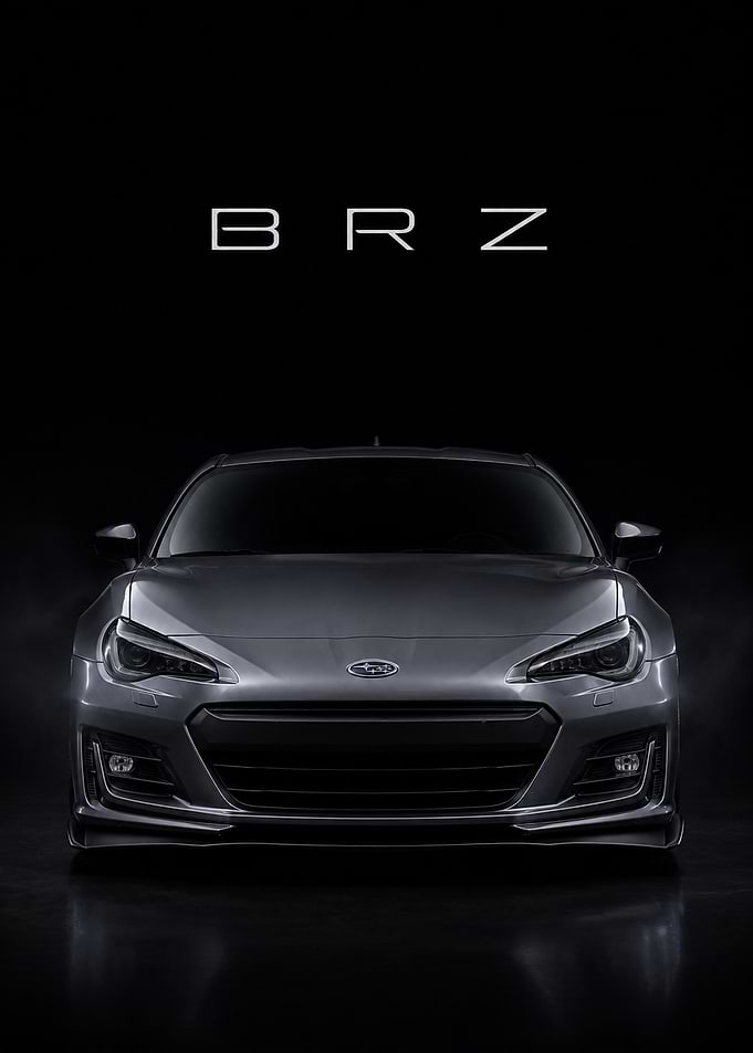 Subaru BRZ Front View Poster
