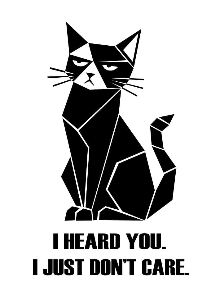 Geometric Grumpy Cat Poster