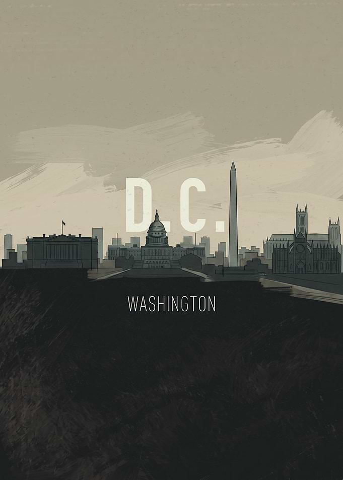 Washington D.C. Minimalist Skyline Poster