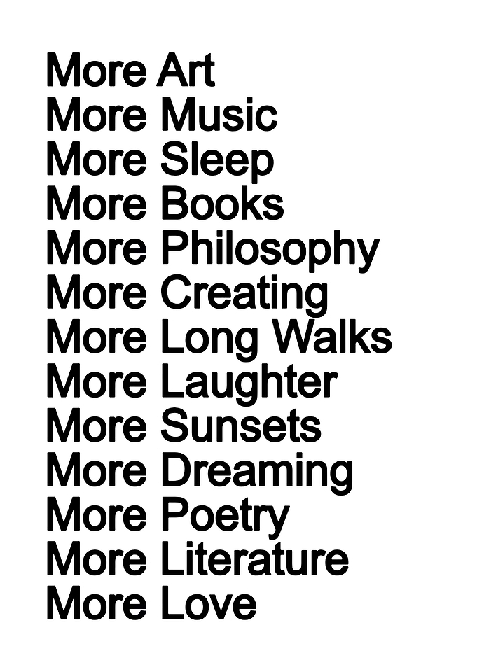 Inspirational More List Typography Poster