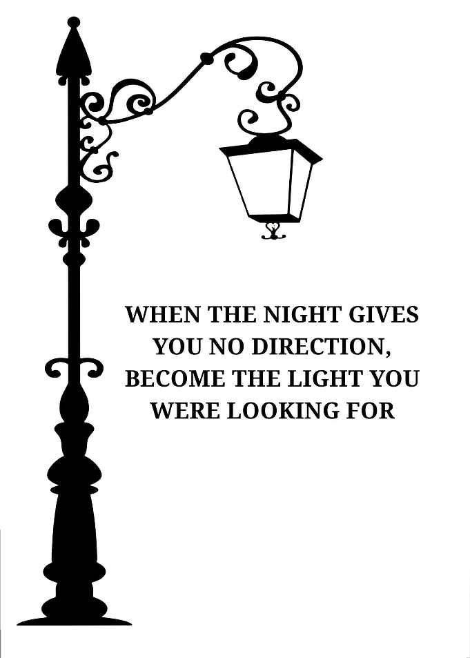 Inspirational Street Lamp Wall Decal