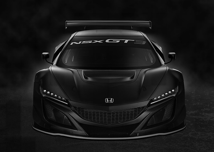 Black Honda NSX GT3 Race Car