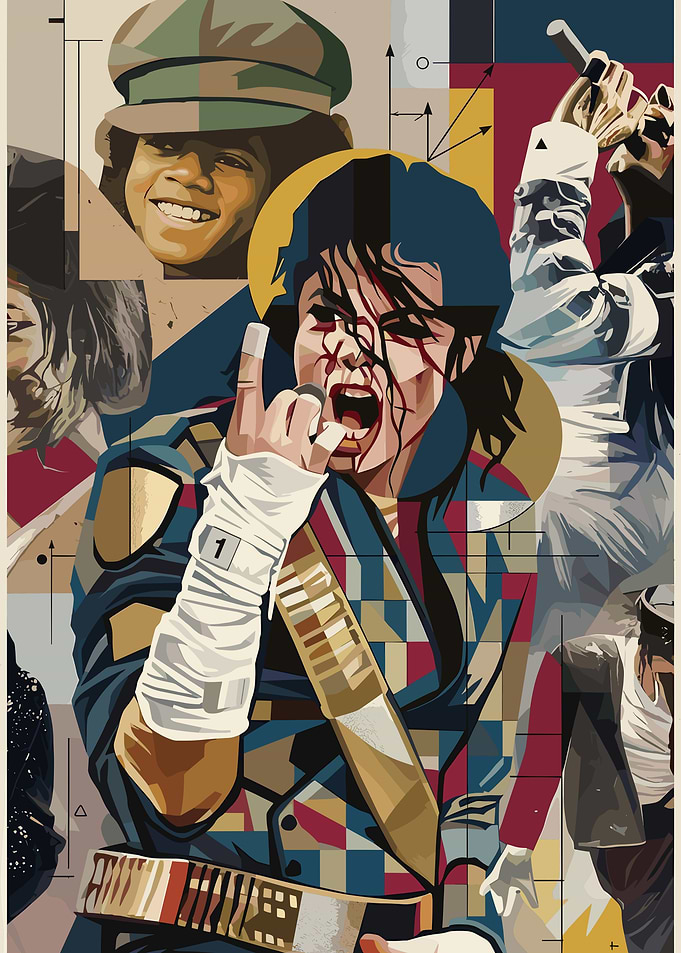 Michael Jackson Pop Art Collage