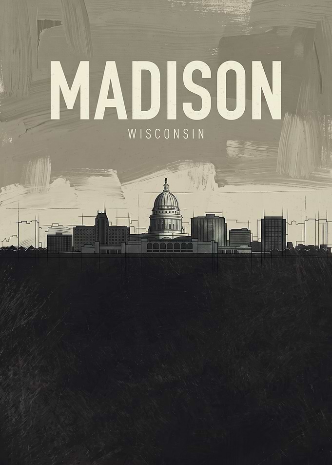 Madison Wisconsin Skyline Art Print