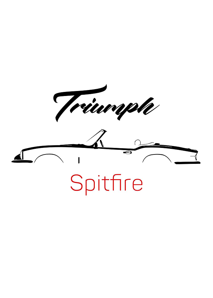 Triumph Spitfire Minimalist Car Outline