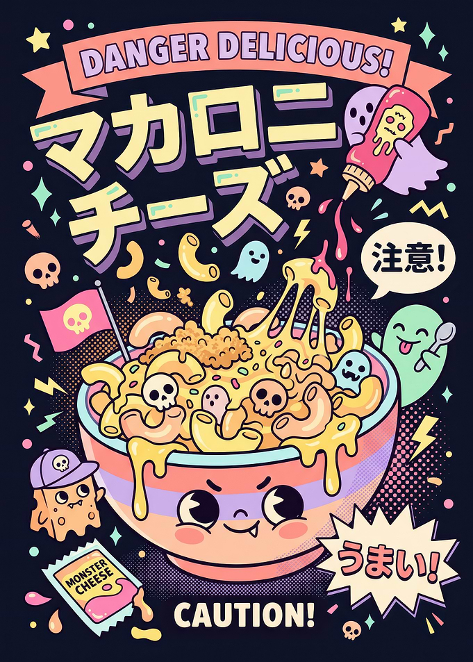 Danger Delicious Macaroni and Cheese Poster