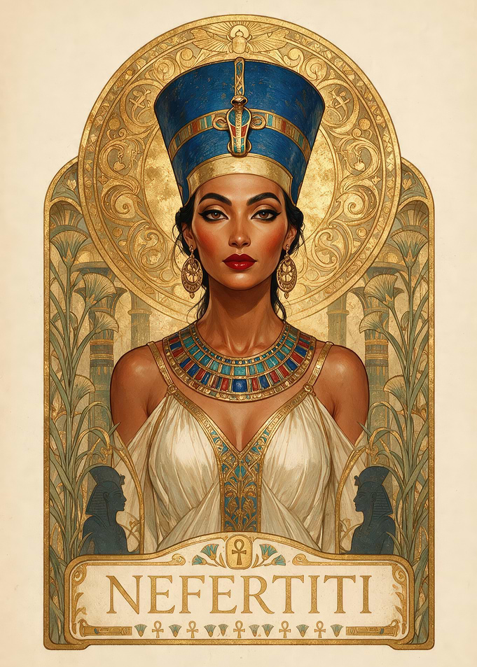 Art Nouveau Nefertiti Portrait