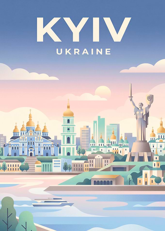 Kyiv Ukraine Travel Poster